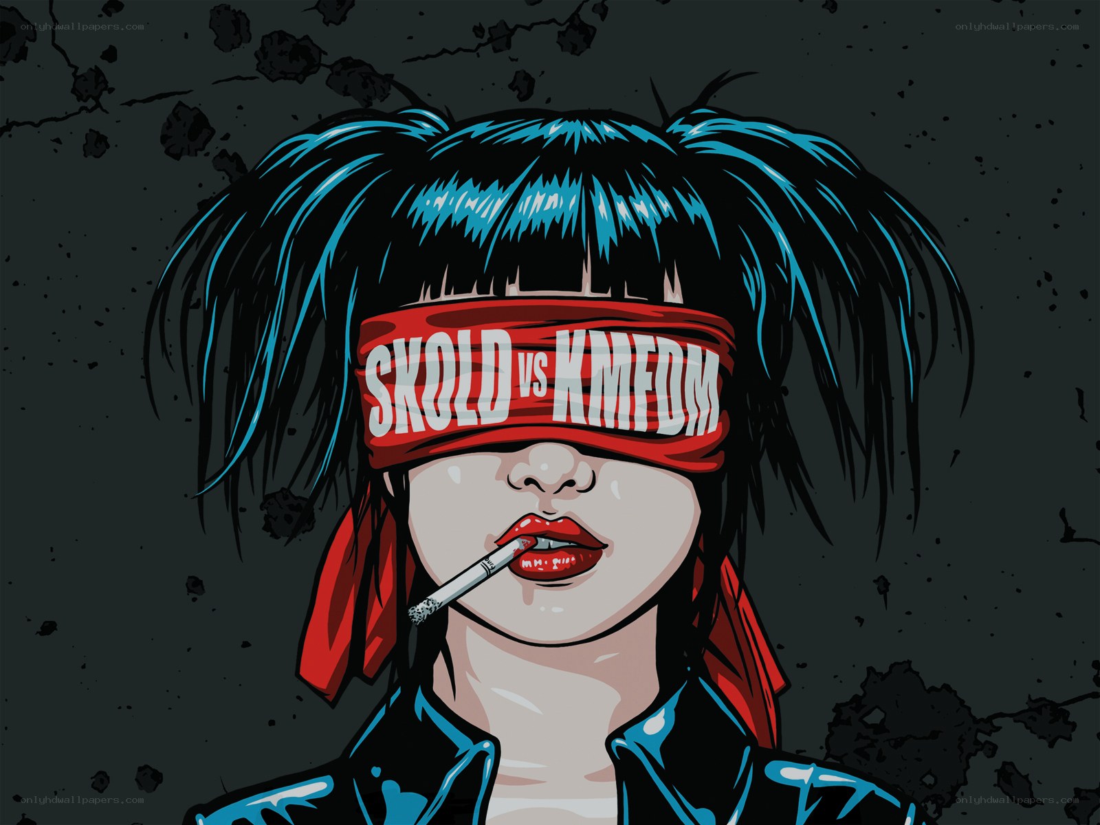 punk girl with cigarette
