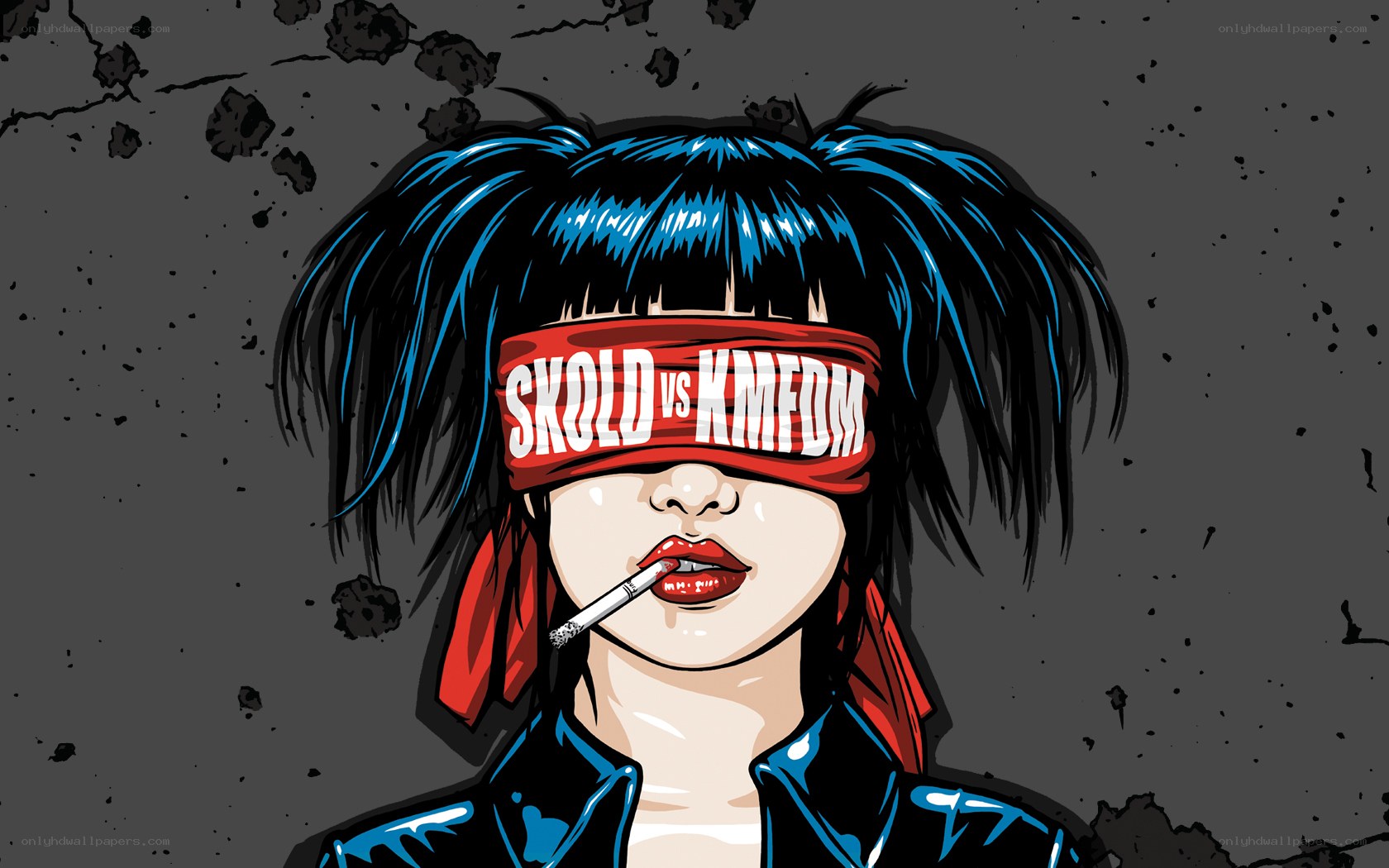 punk girl with cigarette