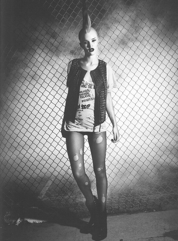punk model with mohawk