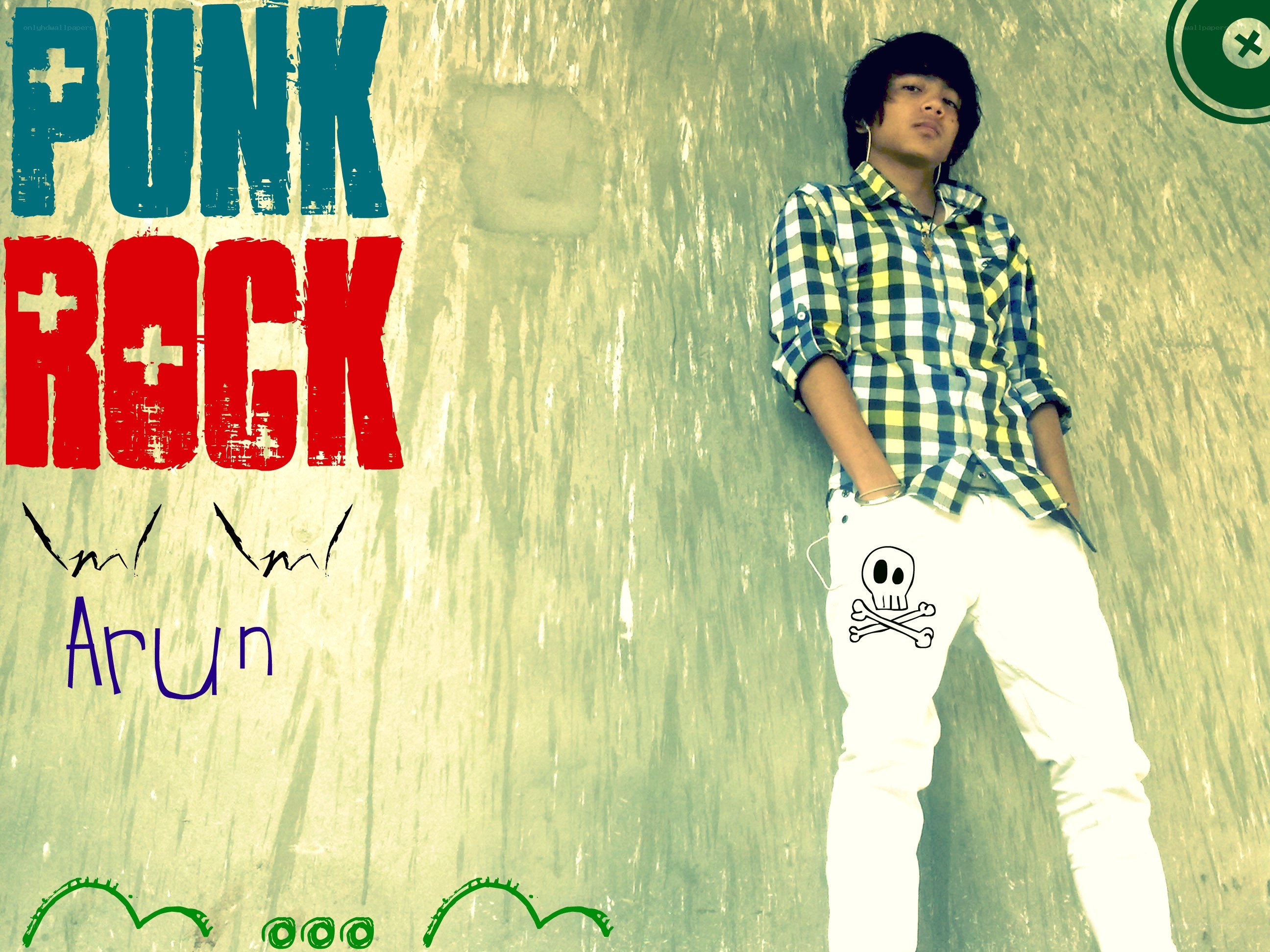 Punk rock artist portrait
