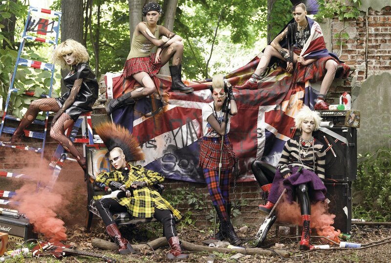 Punk rock fashion photoshoot
