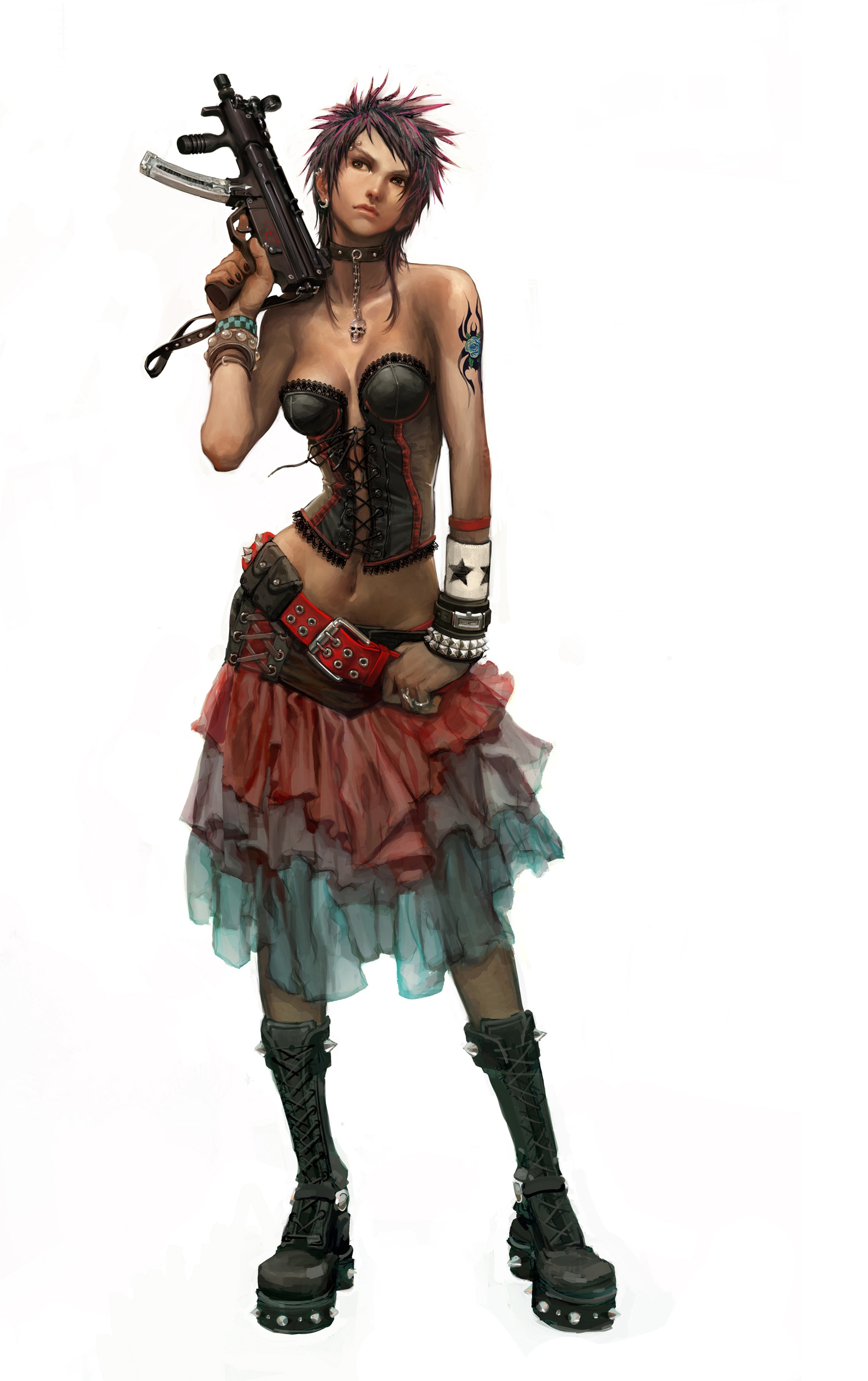 punk-style female warrior