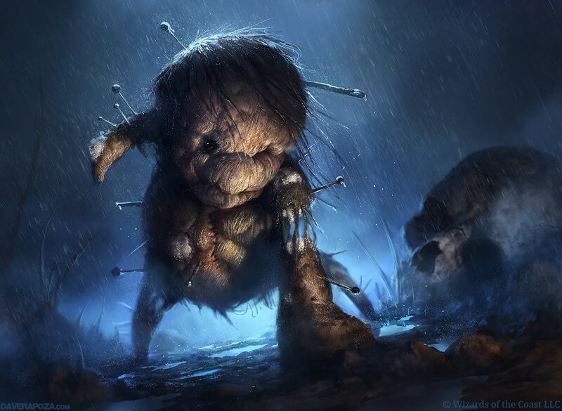 Puppet creature in storm