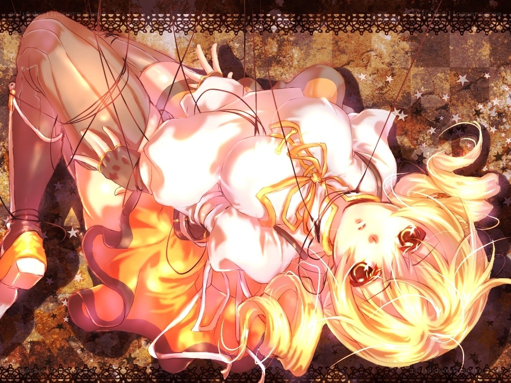 Puppet girl on the ground