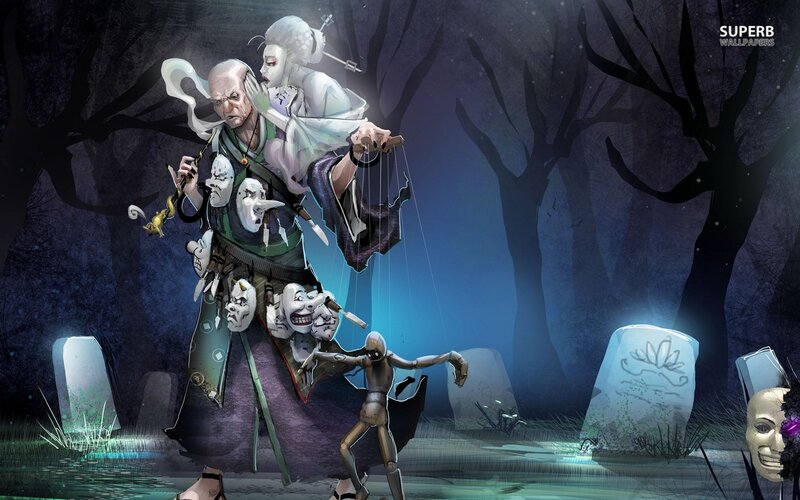 Puppet Master in Graveyard — Purple