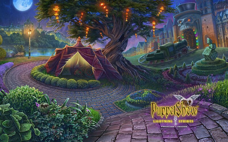 Puppet Show Tent at Night
