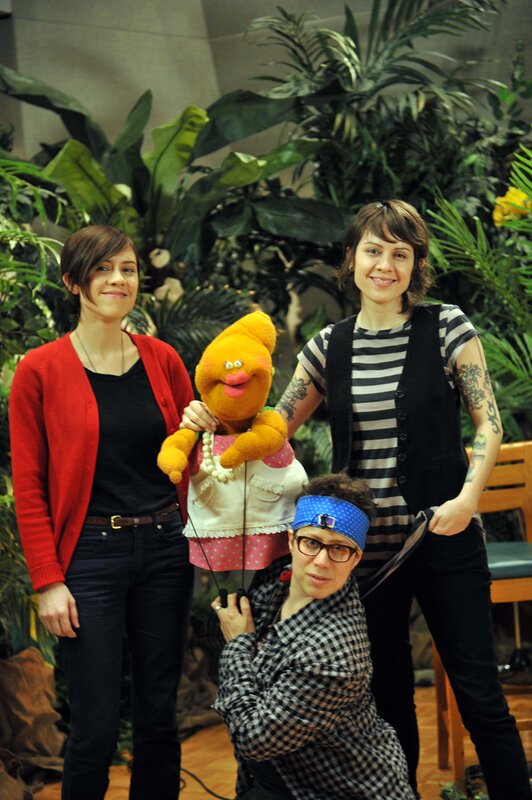 Puppeteers with puppet