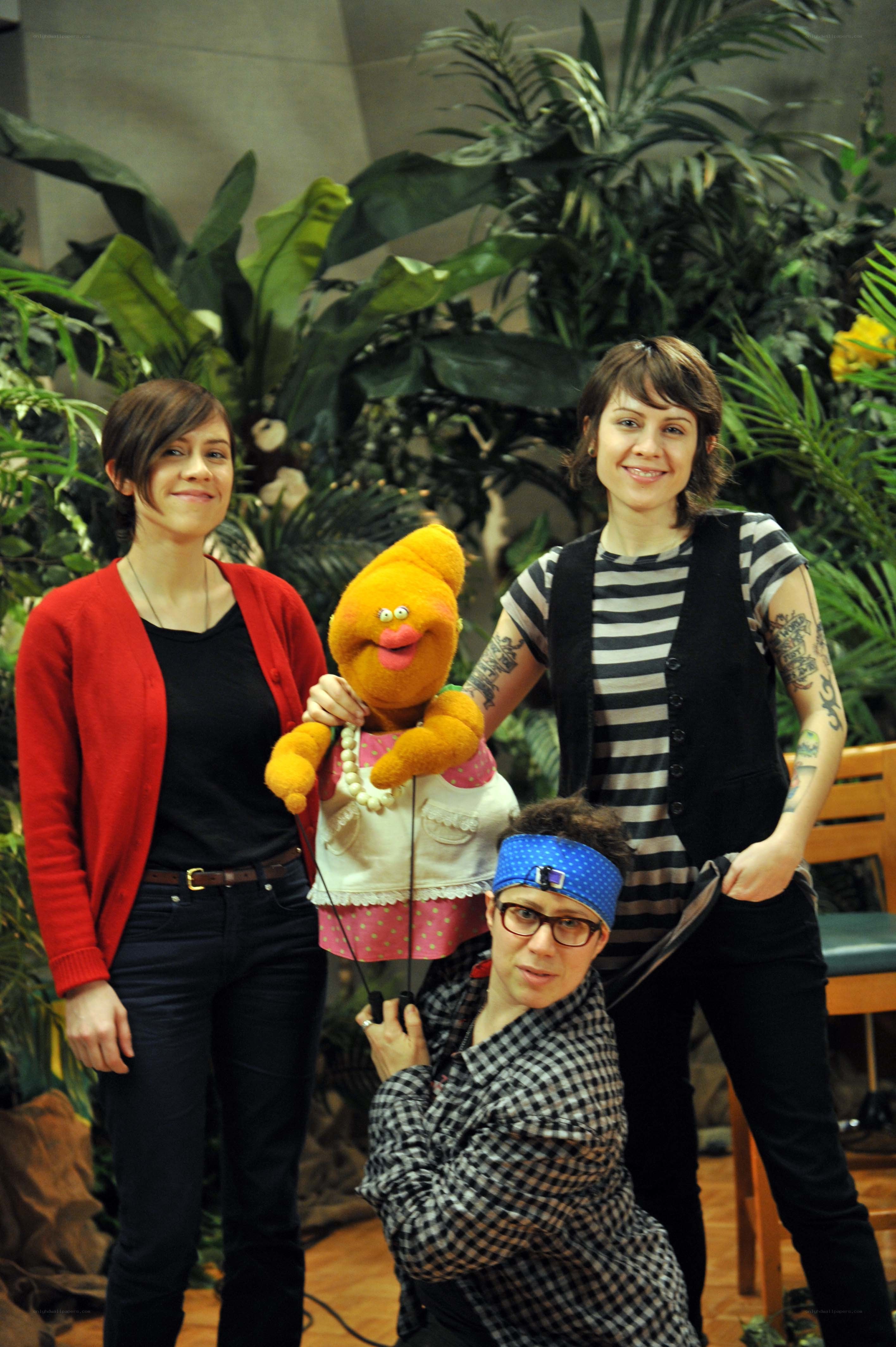 Puppeteers with puppet