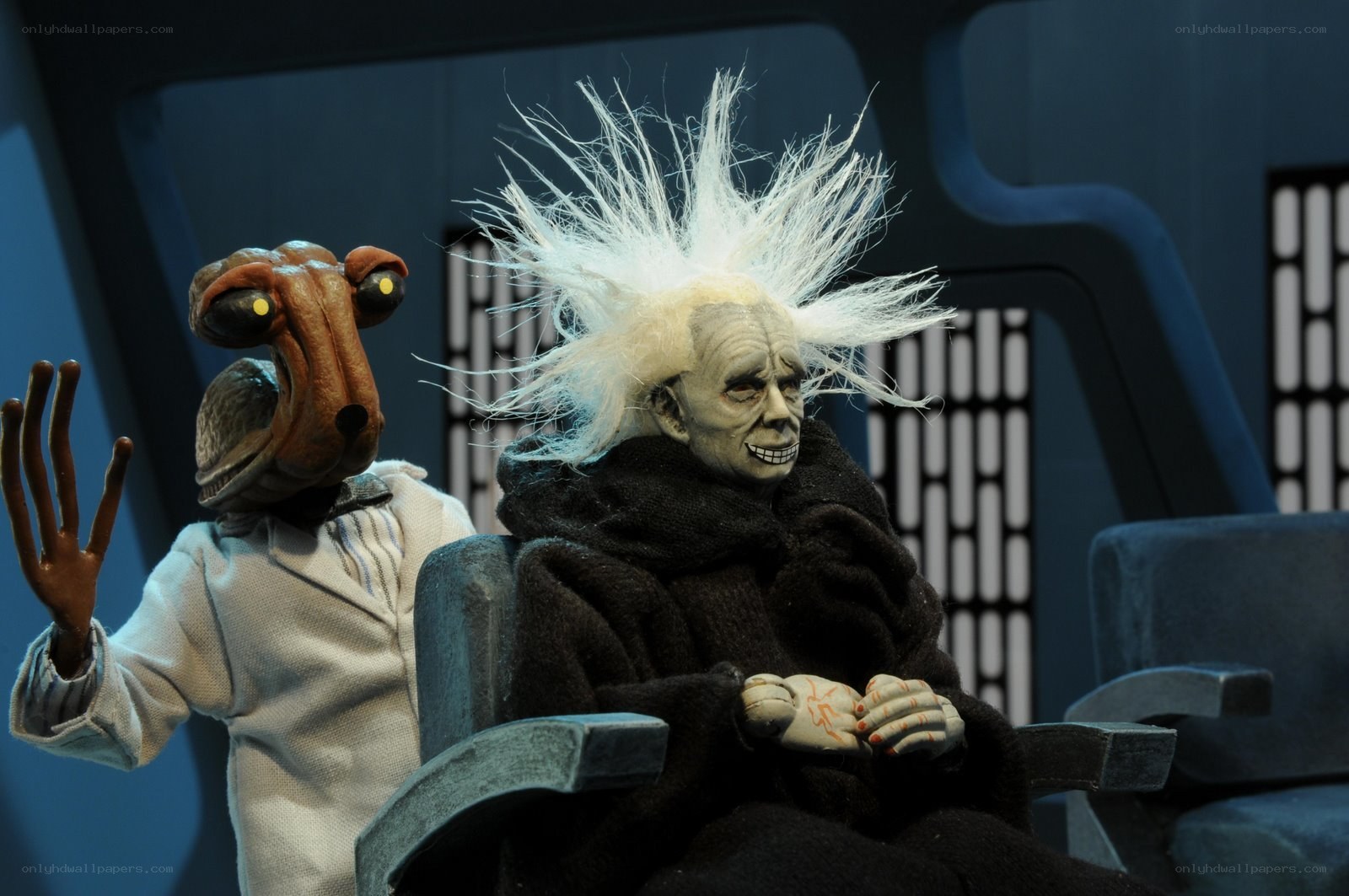 Puppets in a sci-fi setting