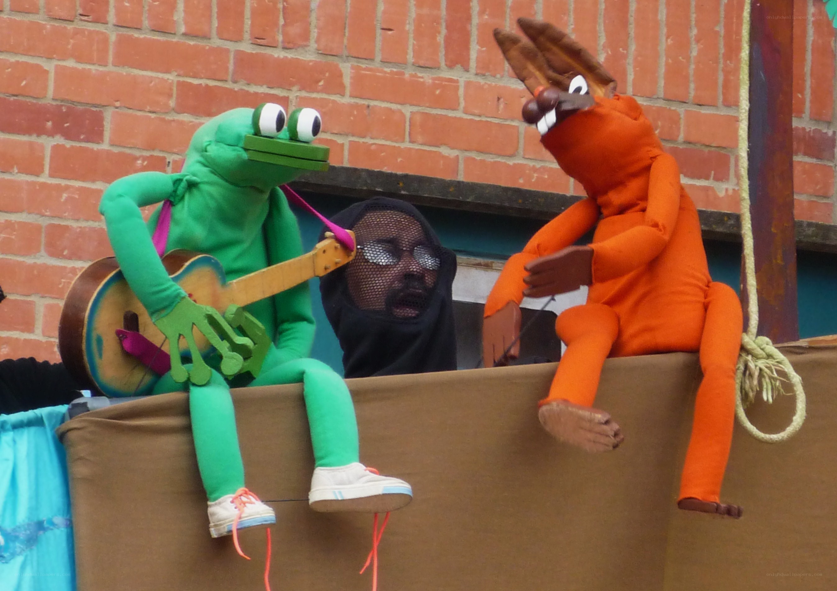 Puppets on a float