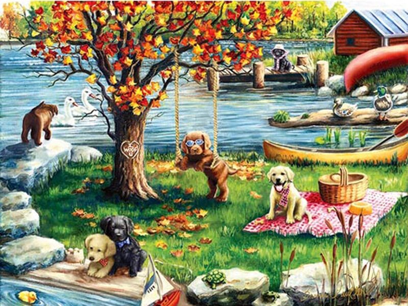 Puppies at Lakeside