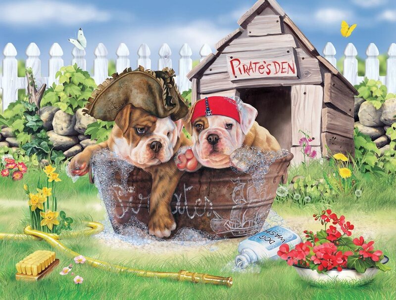 Puppy Pirates in Tub