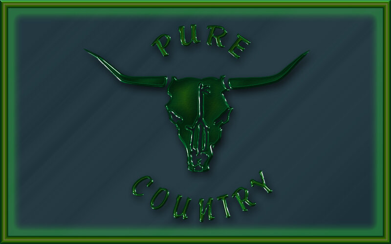 Pure Country logo with bull skull
