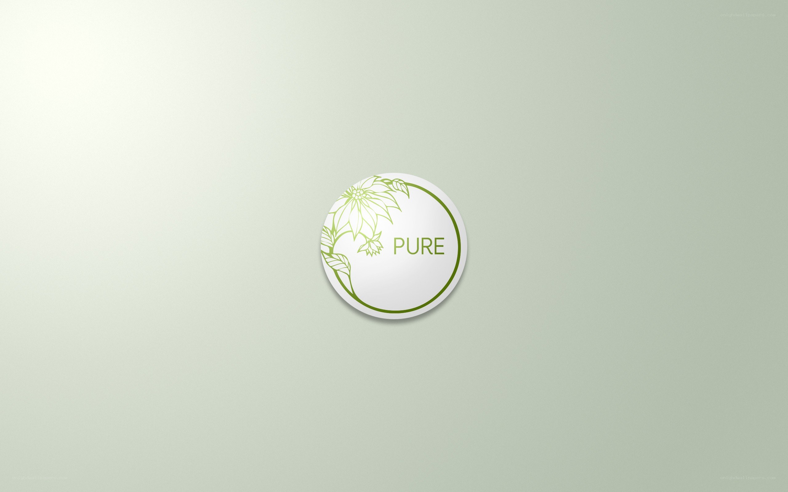 pure logo with floral design
