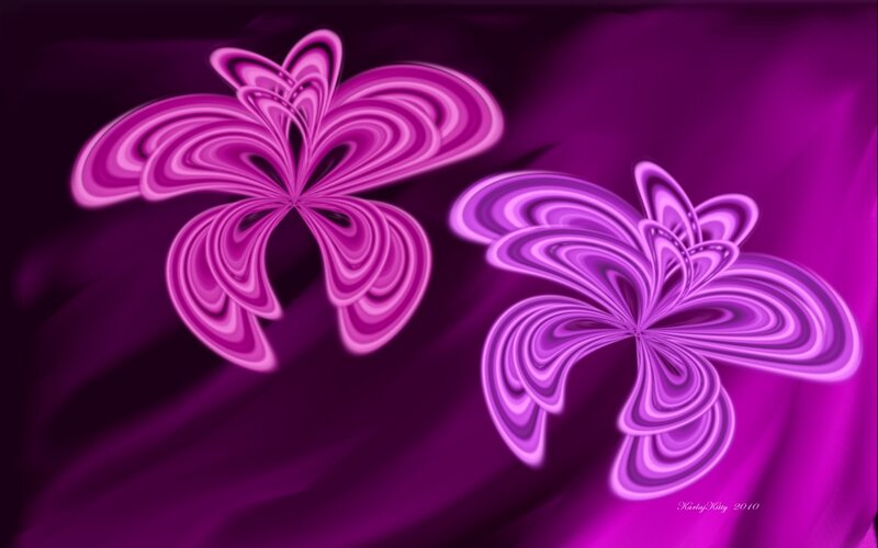 Purple abstract butterfly art