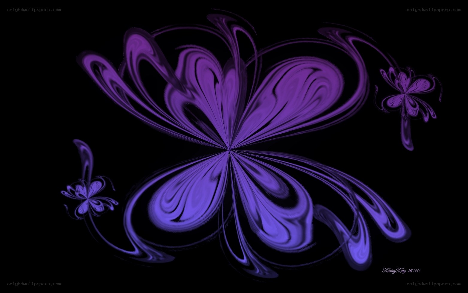Purple abstract butterfly design