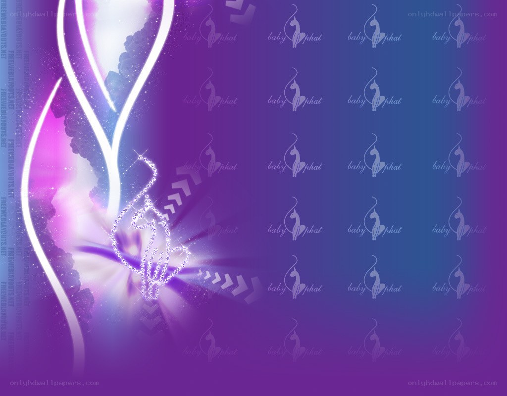 purple abstract design with cat logo