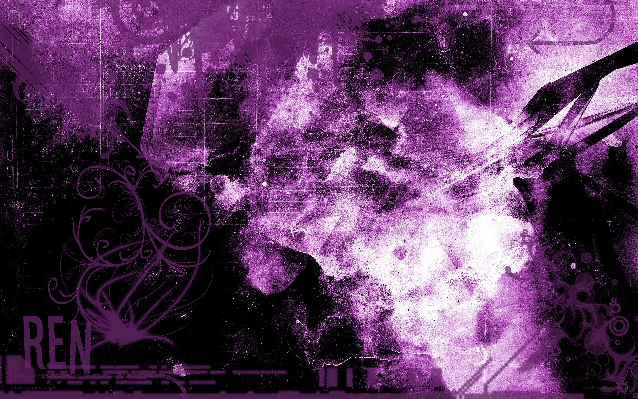 purple abstract digital art