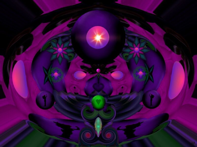 Purple Abstract Digital Art — Mystical