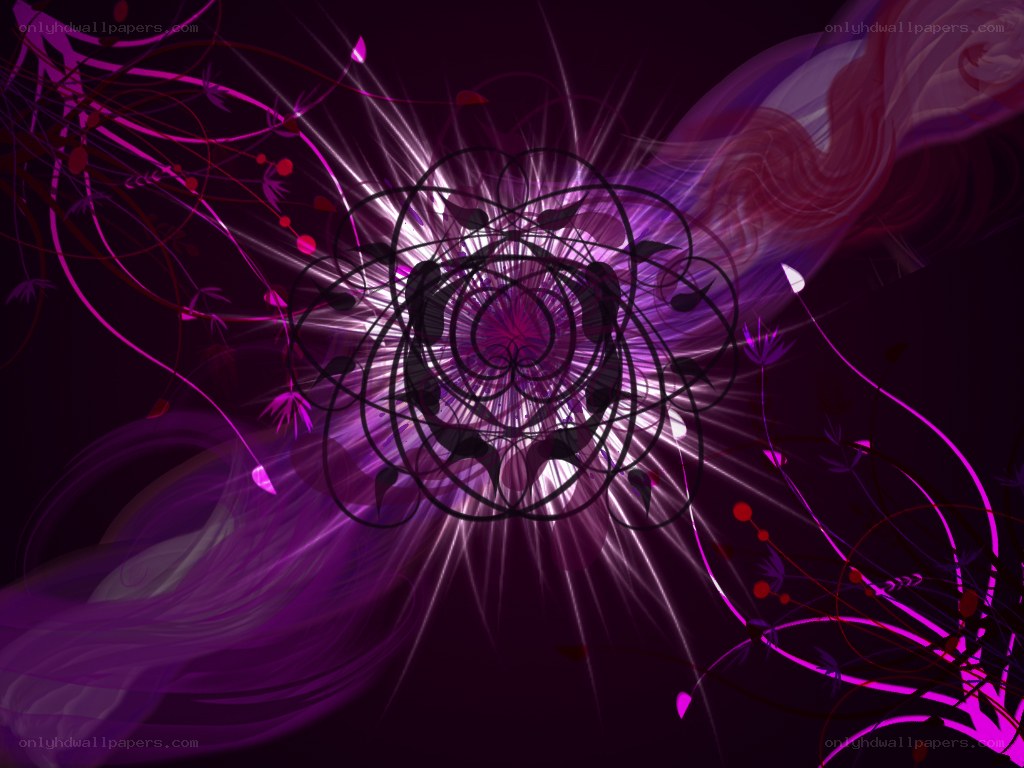 purple abstract floral design