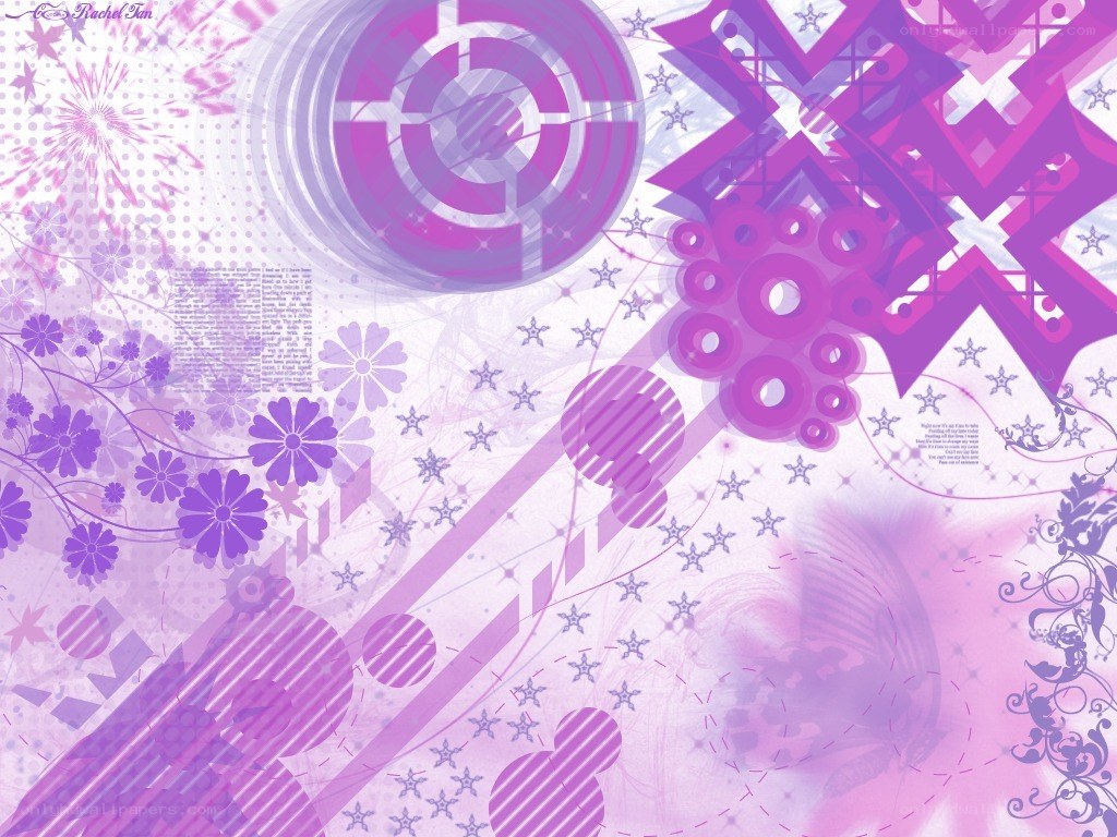 purple abstract floral design