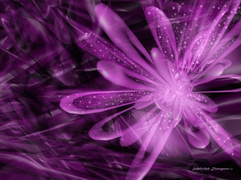 Purple Abstract Flower — Dramatic