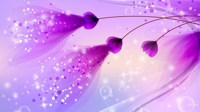 Purple Abstract Flowers