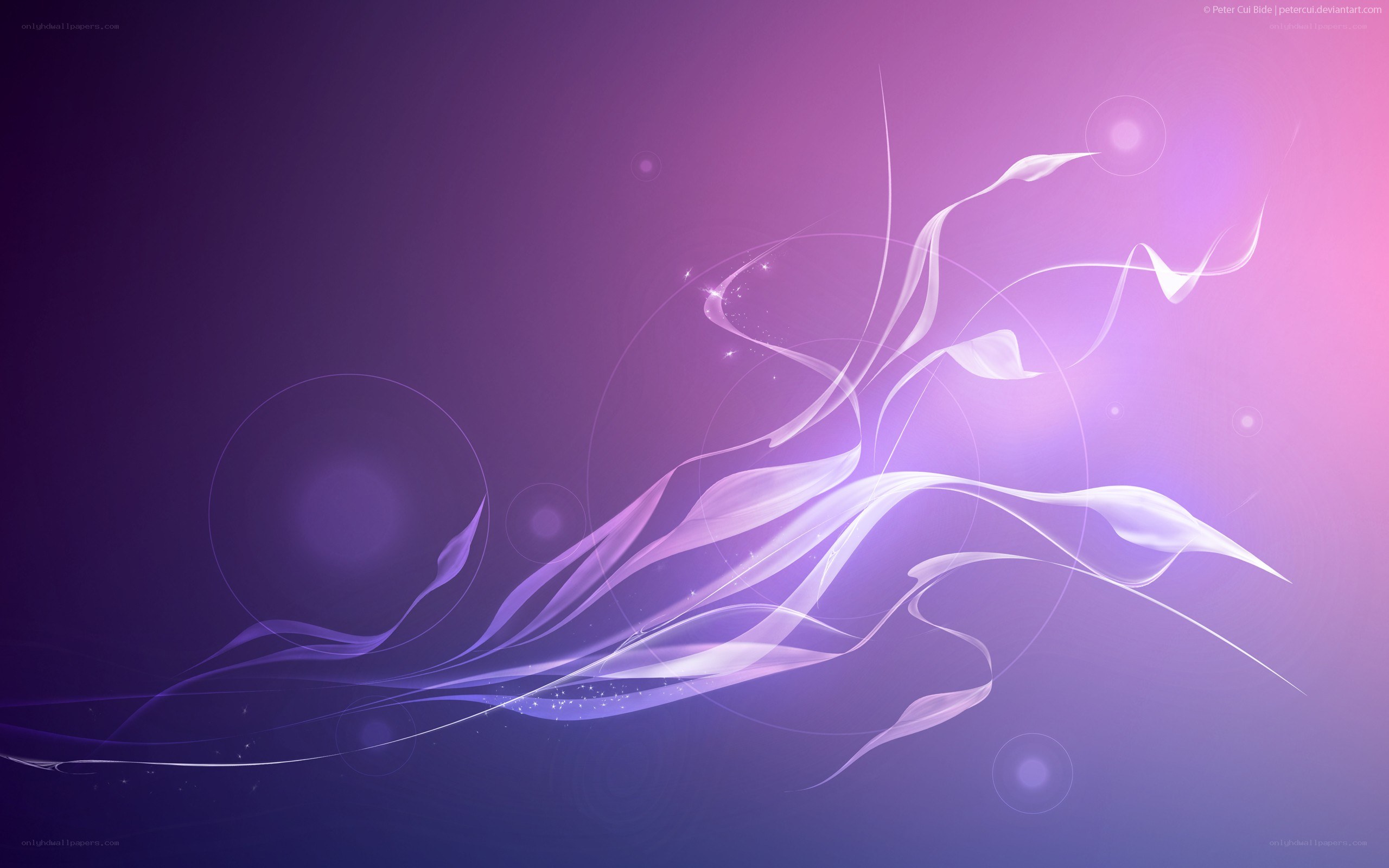 Purple abstract flowing design