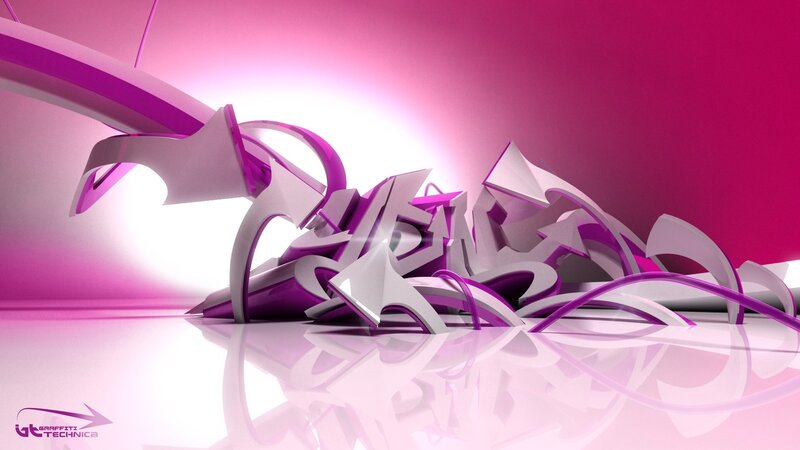 Purple abstract graffiti art