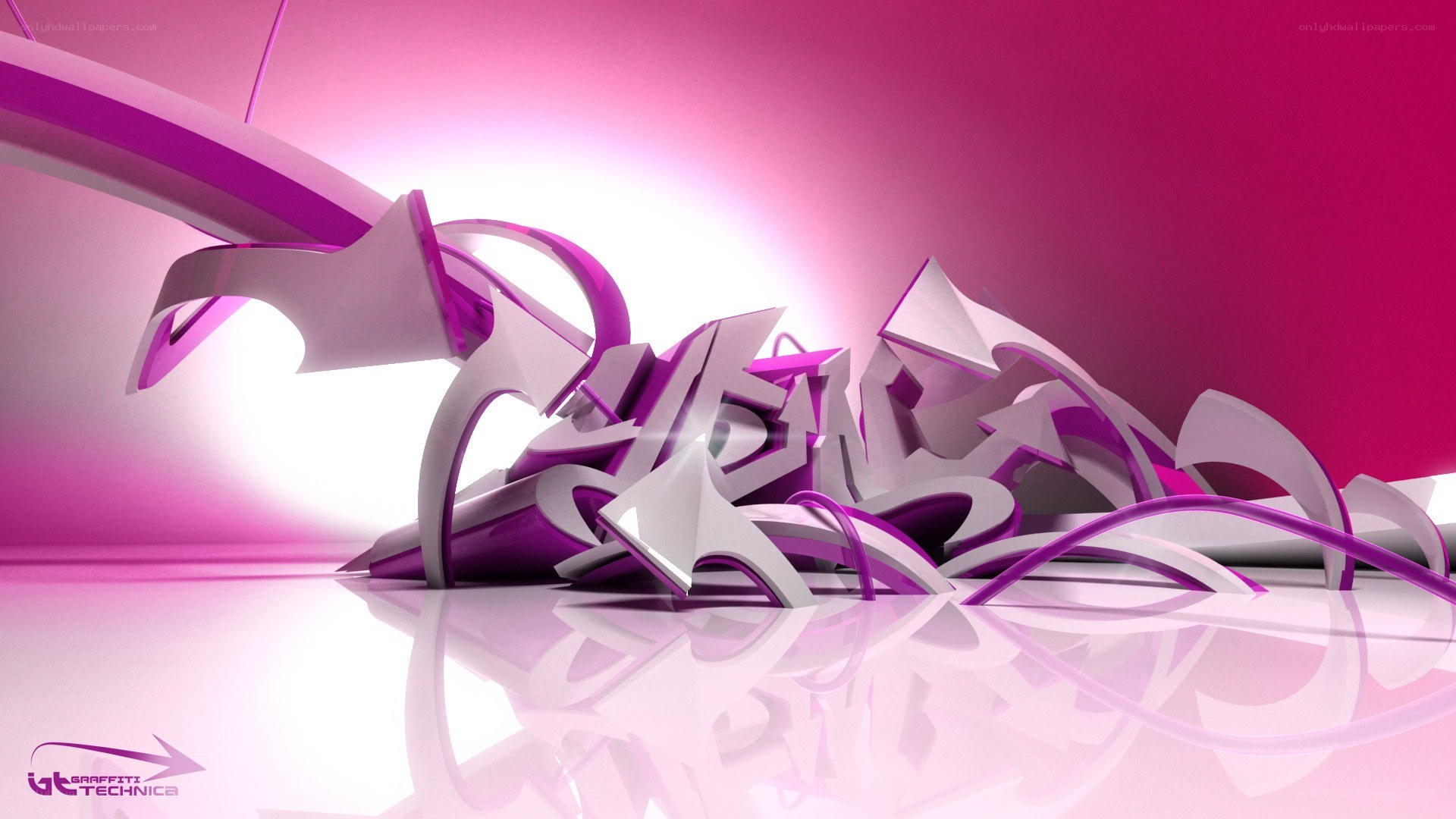 Purple abstract graffiti art