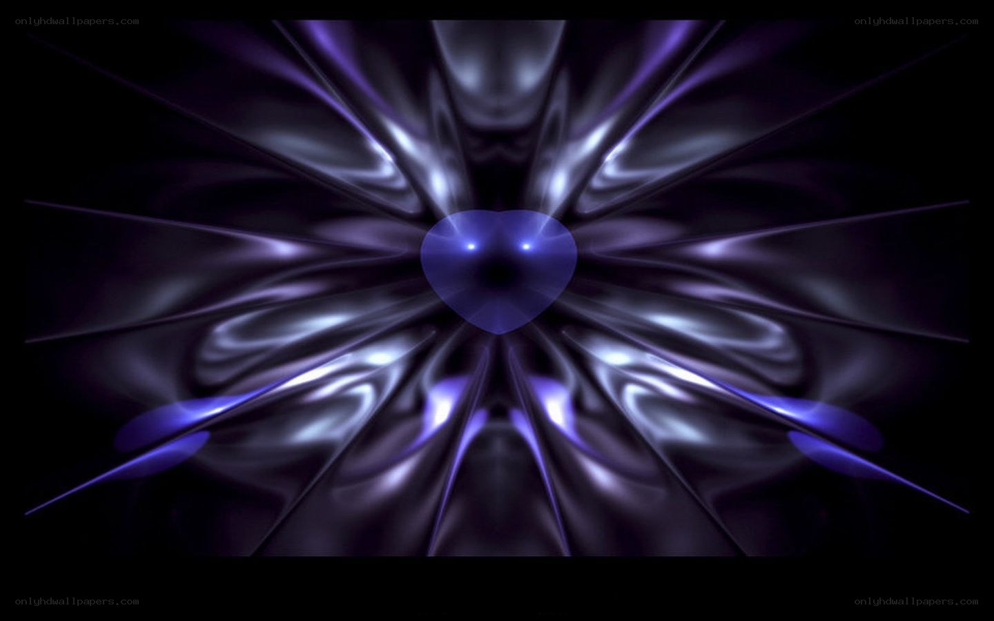 purple abstract heart design