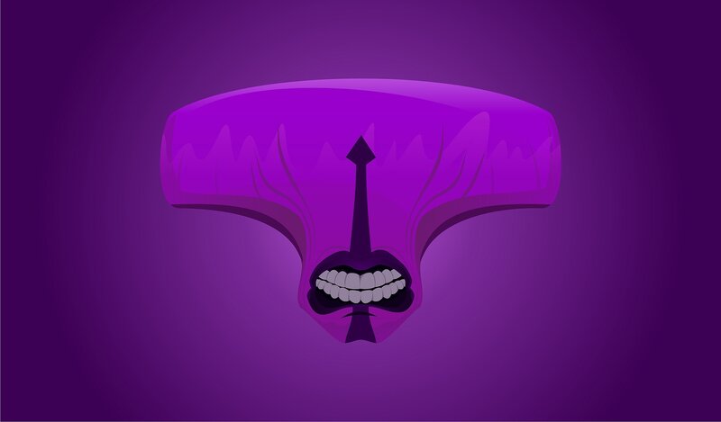 Purple Abstract Mouth