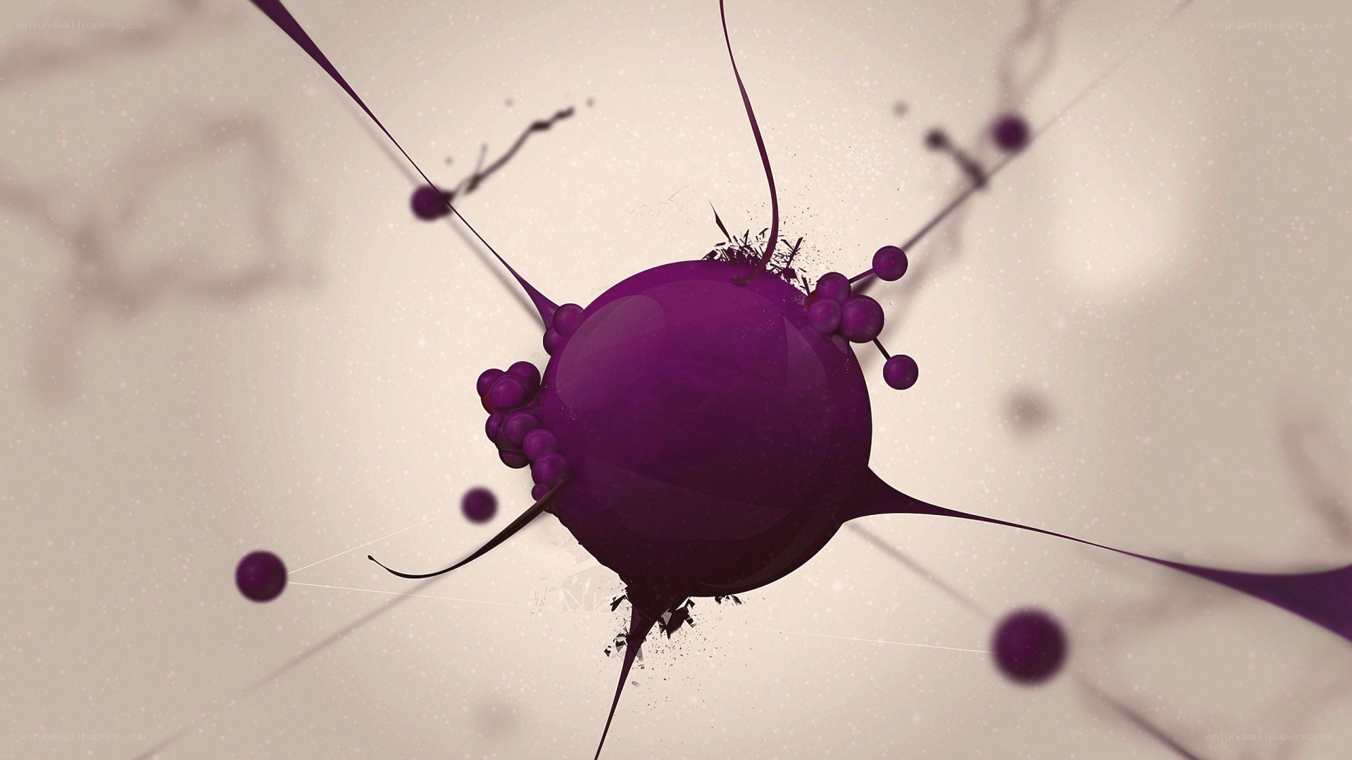 purple abstract neural network