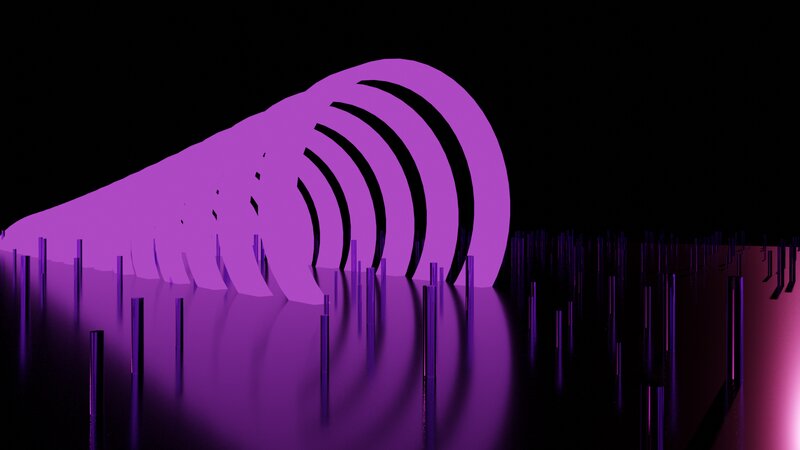 Purple Abstract Sculpture — Dark