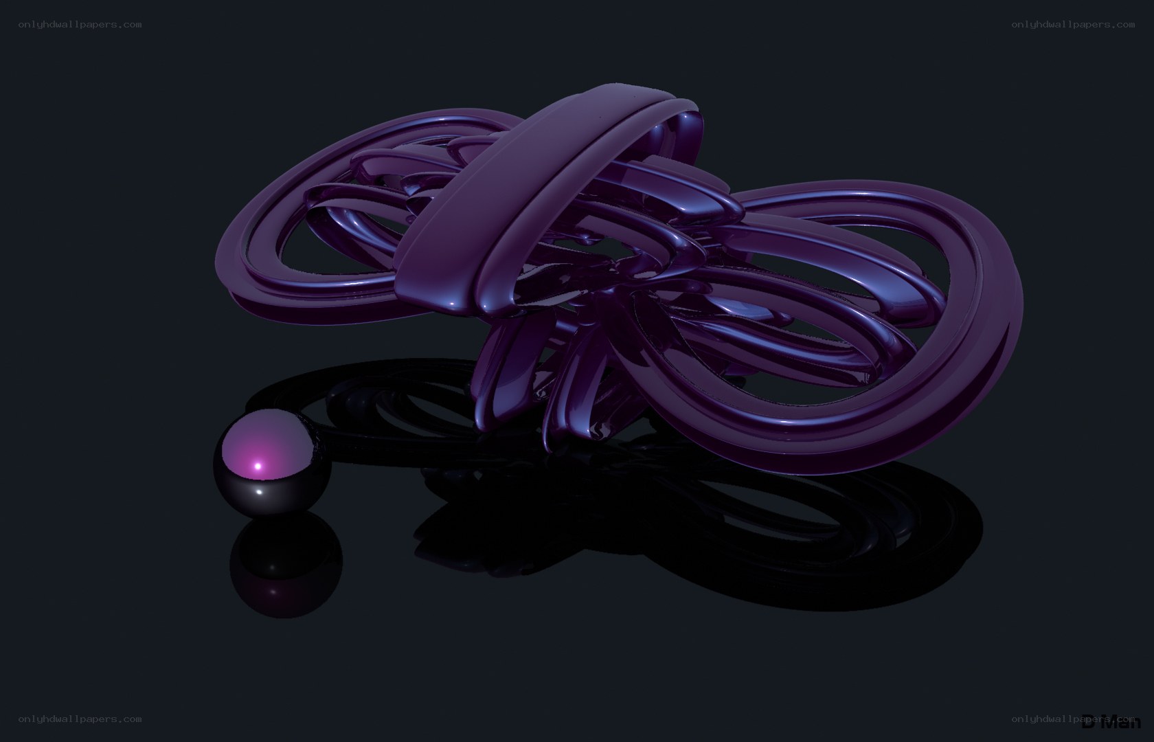 Purple abstract sculpture