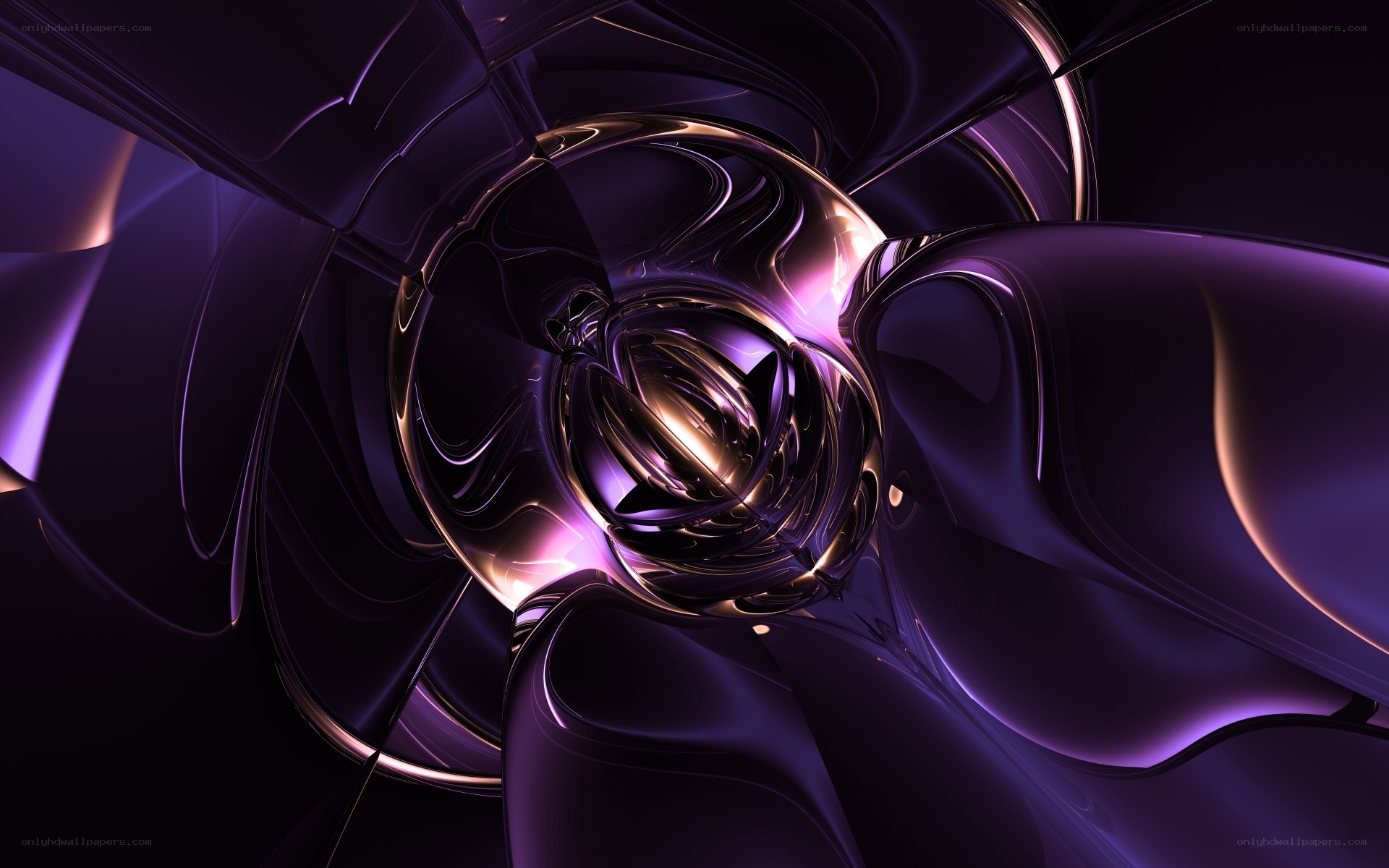 Purple abstract tunnel