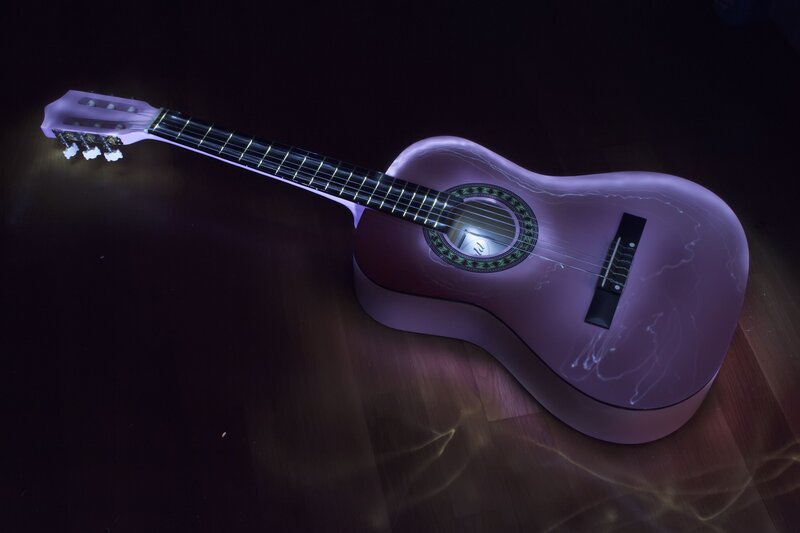 Purple Acoustic Guitar