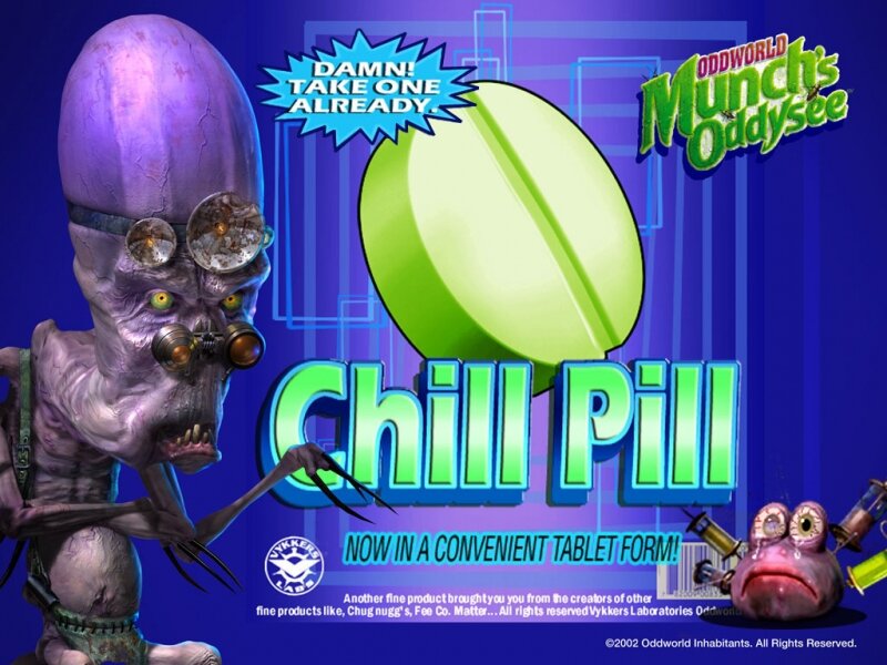 Purple Alien Character — Blue