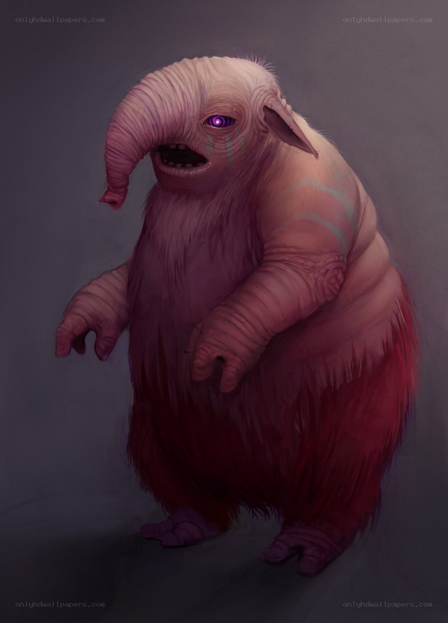 purple alien creature