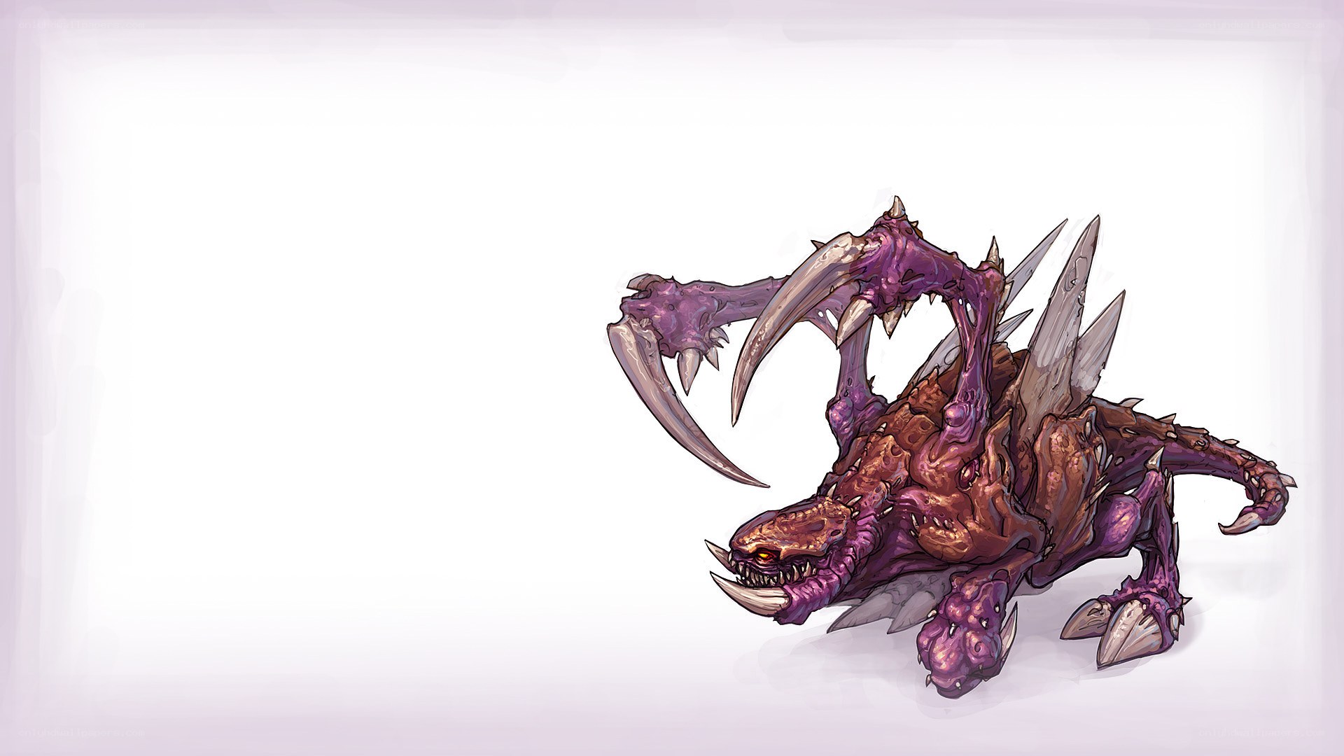 purple alien creature concept art