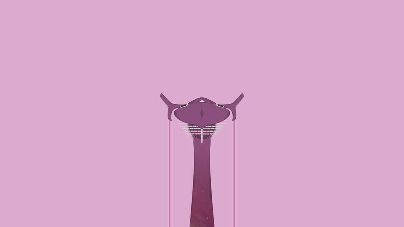 Purple Alien Creature — Pink