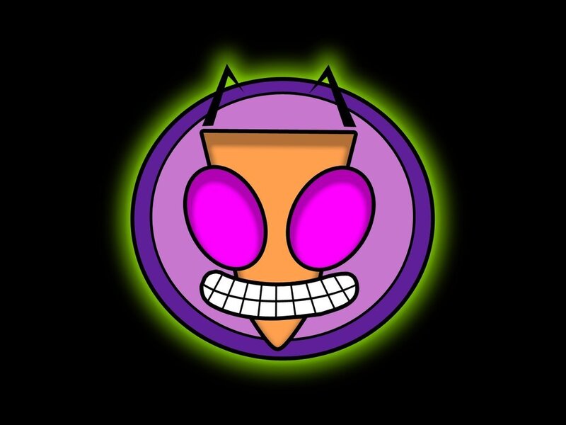 Purple Alien Face