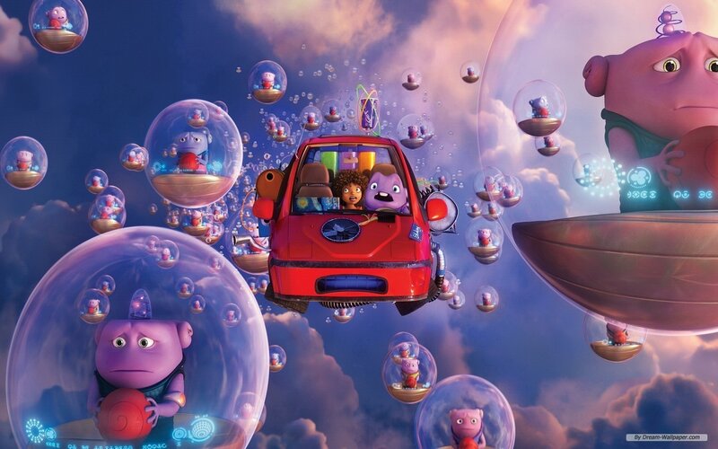Purple Alien in Bubble
