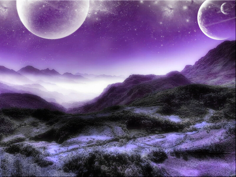 Purple alien landscape