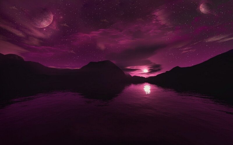 Purple Alien Landscape — Dramatic