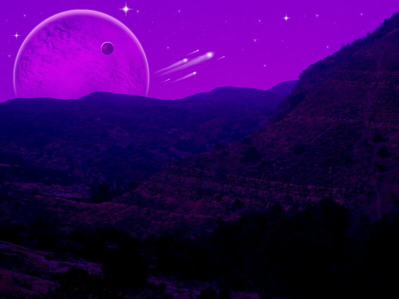 Purple Alien Landscape — Otherworldly