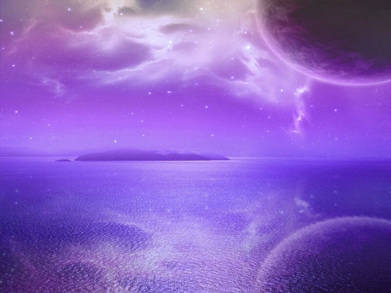 Purple Alien Landscape — Serene