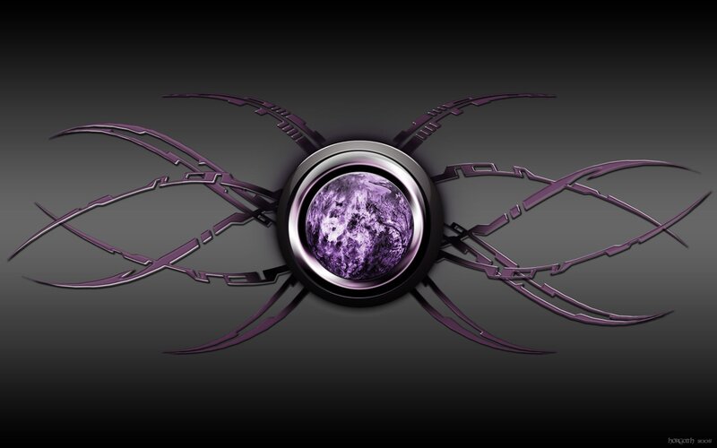 purple alien planet design