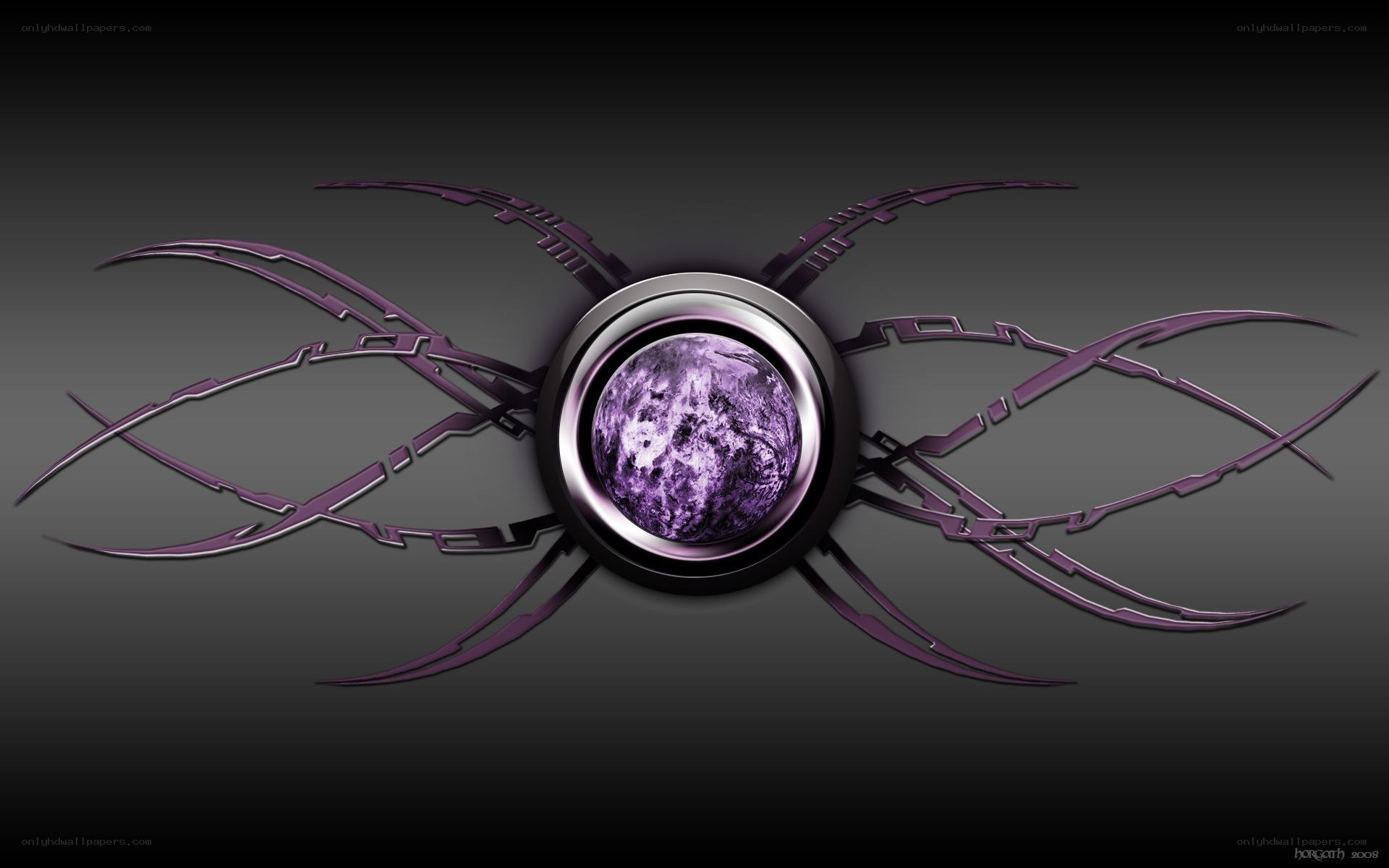 purple alien planet design