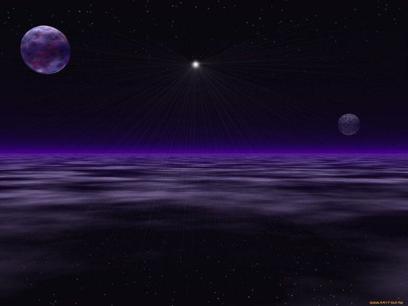 Purple alien seascape